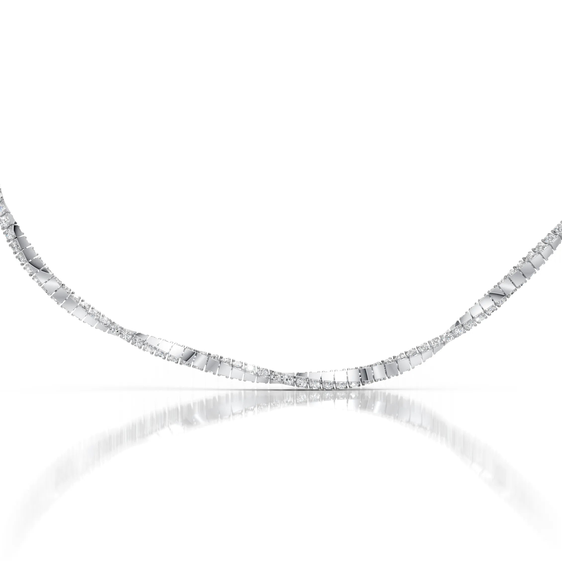 Sculpted Diamond Bar Chain