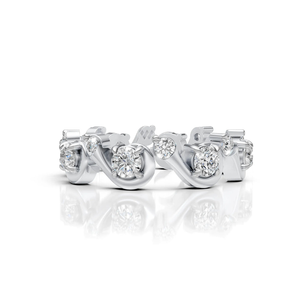 Diamond Swirl Eternity Band Ring