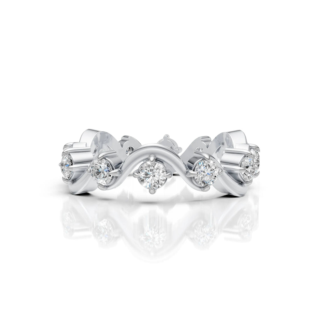Diamond Wave Eternity Band Ring