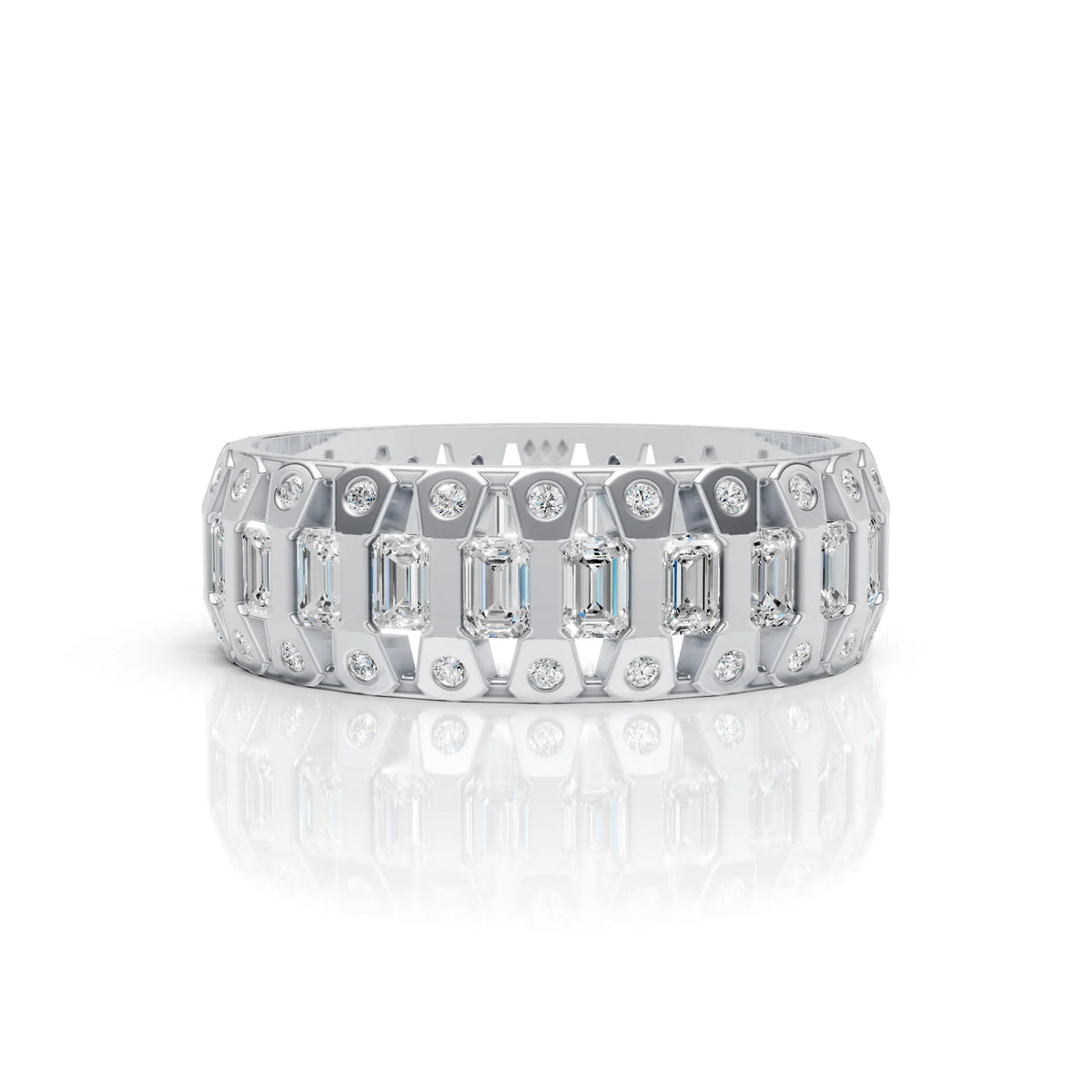 Emerald Cut Eternity Band