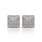 Diamond Grid Square Earrings