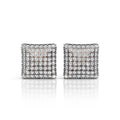 Diamond Grid Square Earrings