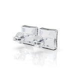 Diamond Grid Square Earrings