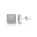 Diamond Grid Square Earrings