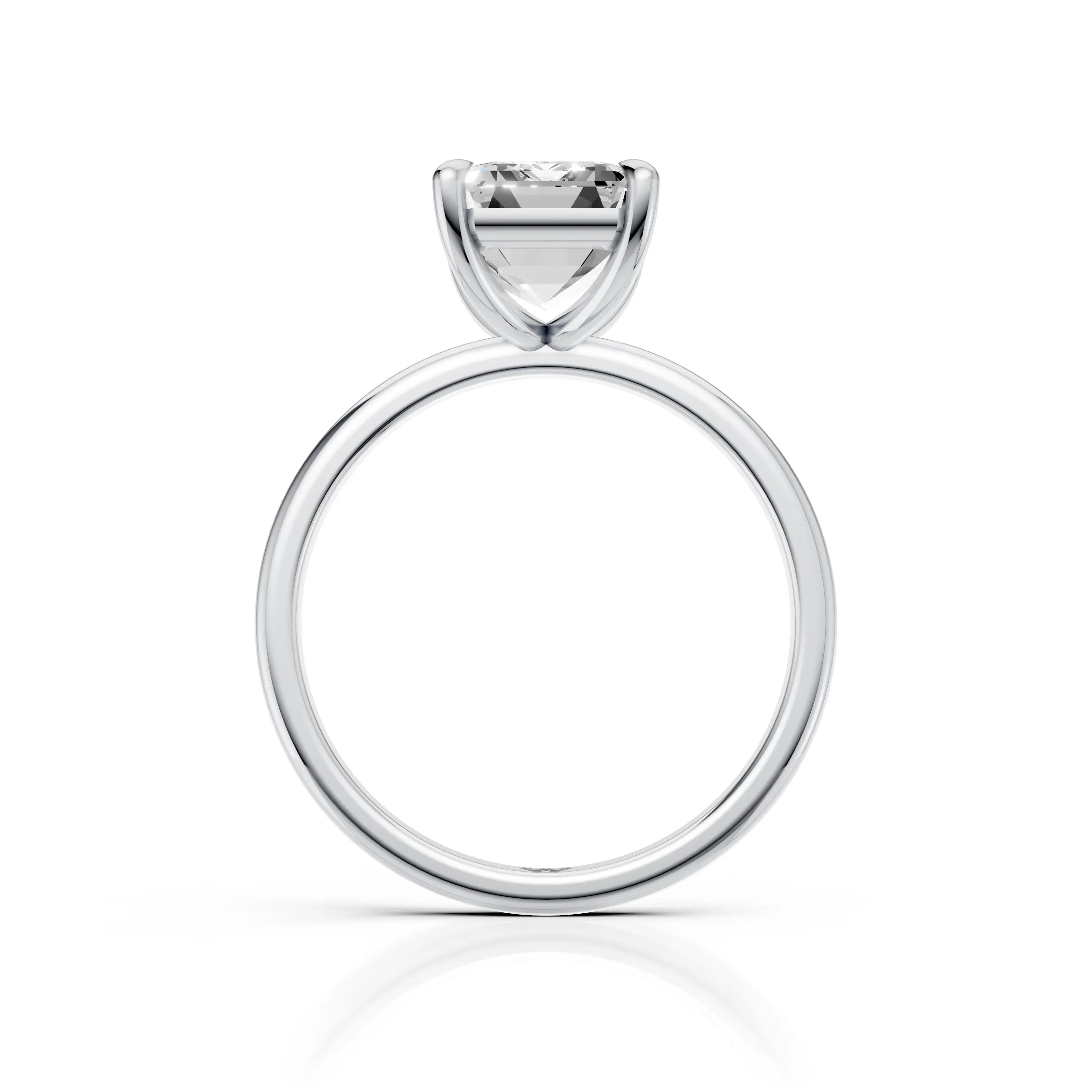 Emerald Cut Solitaire Diamond Ring