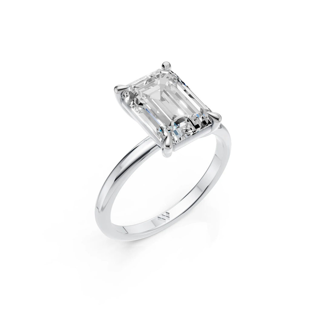 Emerald Cut Solitaire Diamond Ring
