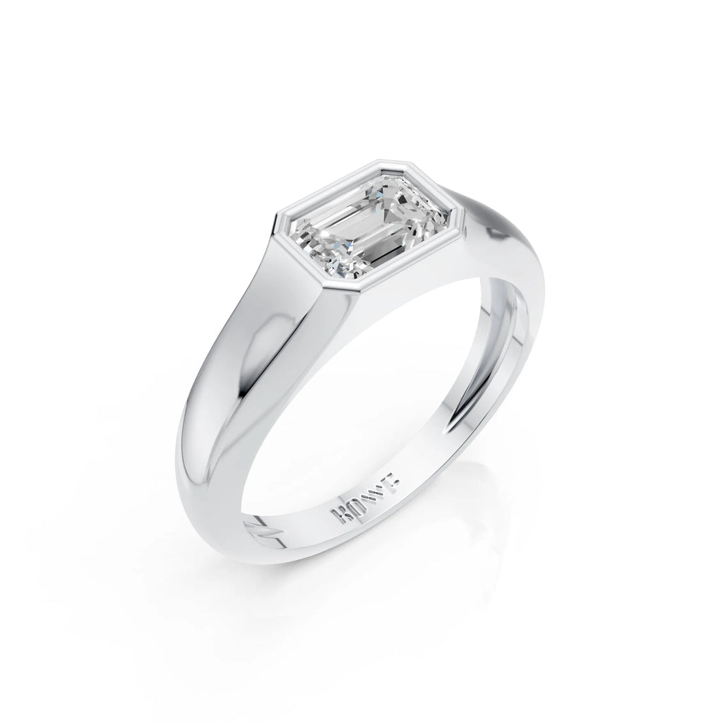 Emerald Cut Solitaire Ring
