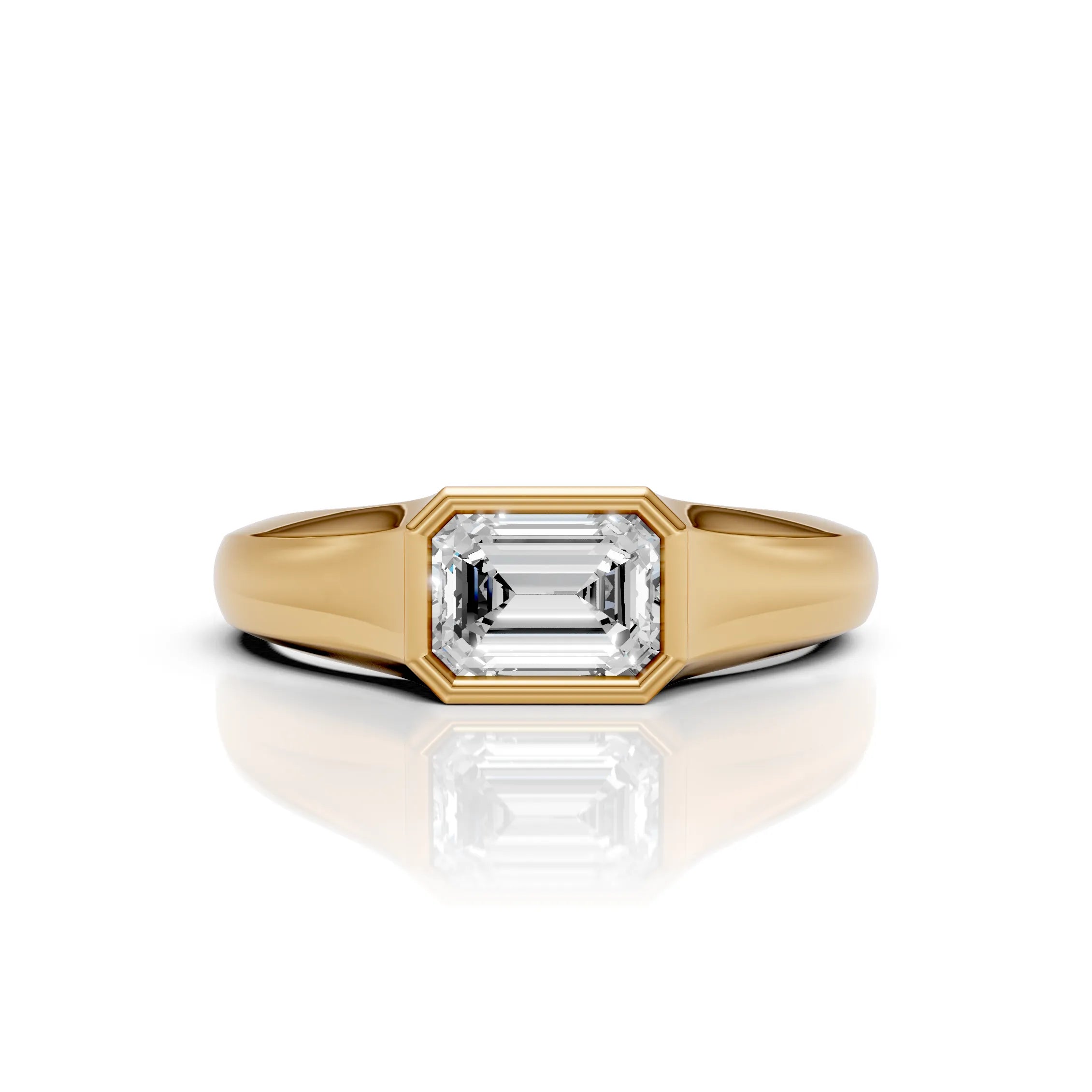 Emerald Cut Solitaire Ring