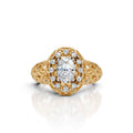 Oval Halo Lattice Ring