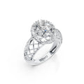 Oval Halo Lattice Ring