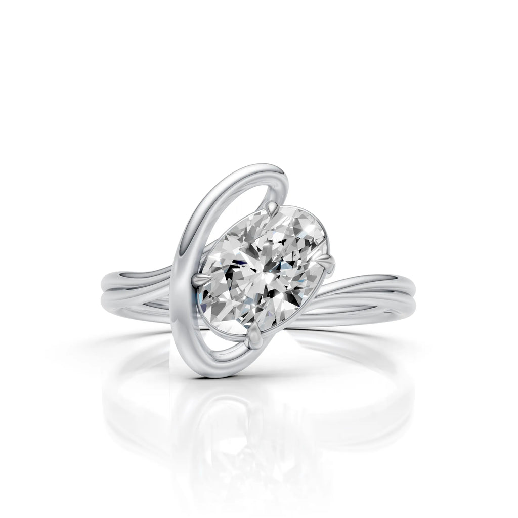 Oval Orbit Solitaire Ring