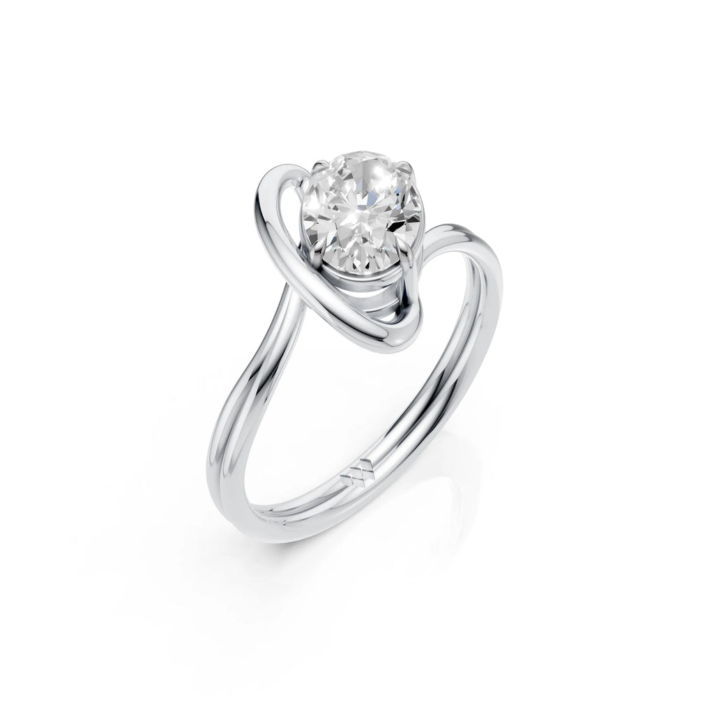Oval Orbit Solitaire Ring