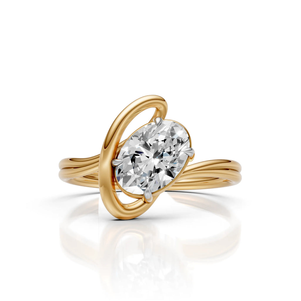 Oval Orbit Solitaire Ring