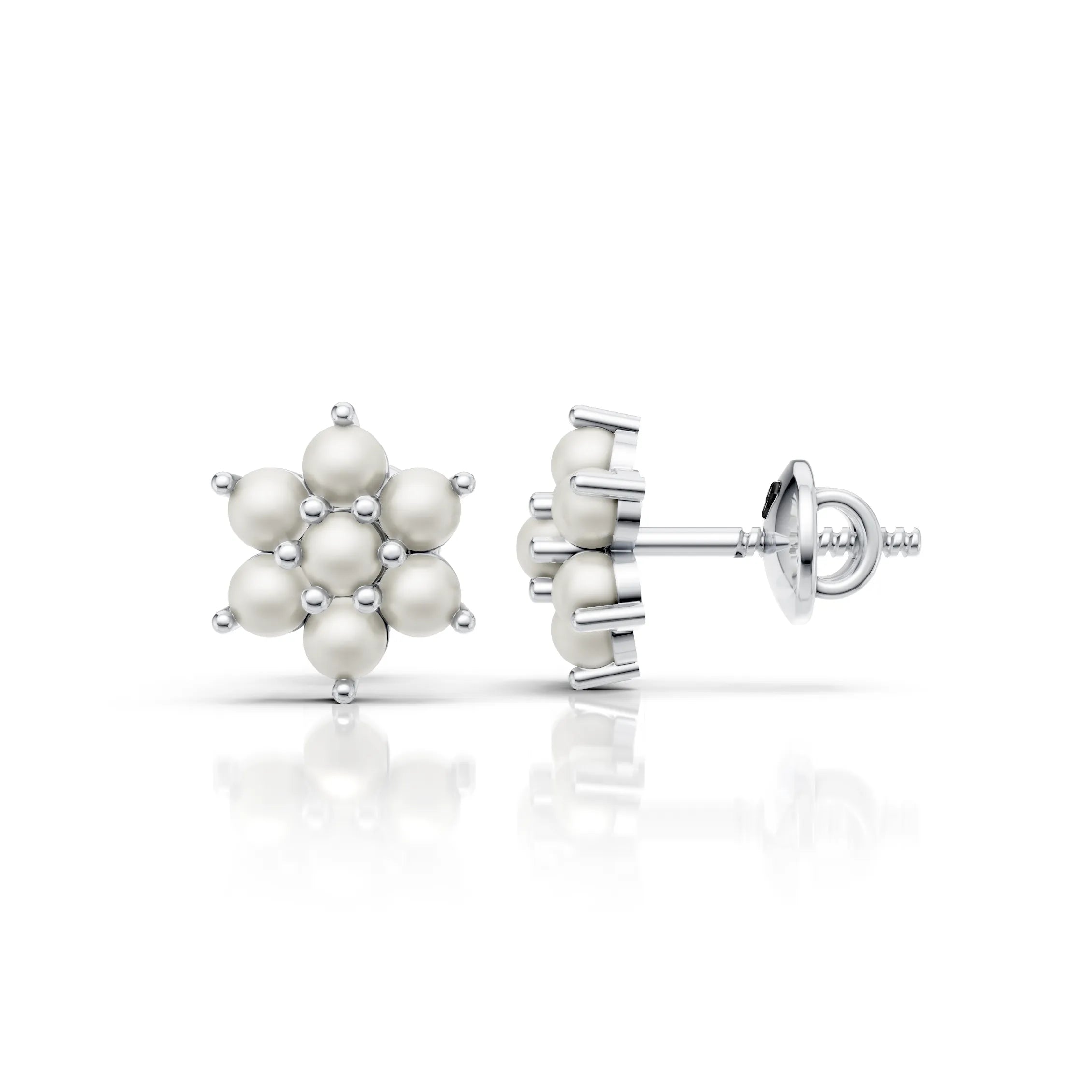 Pearl Cluster Earrings