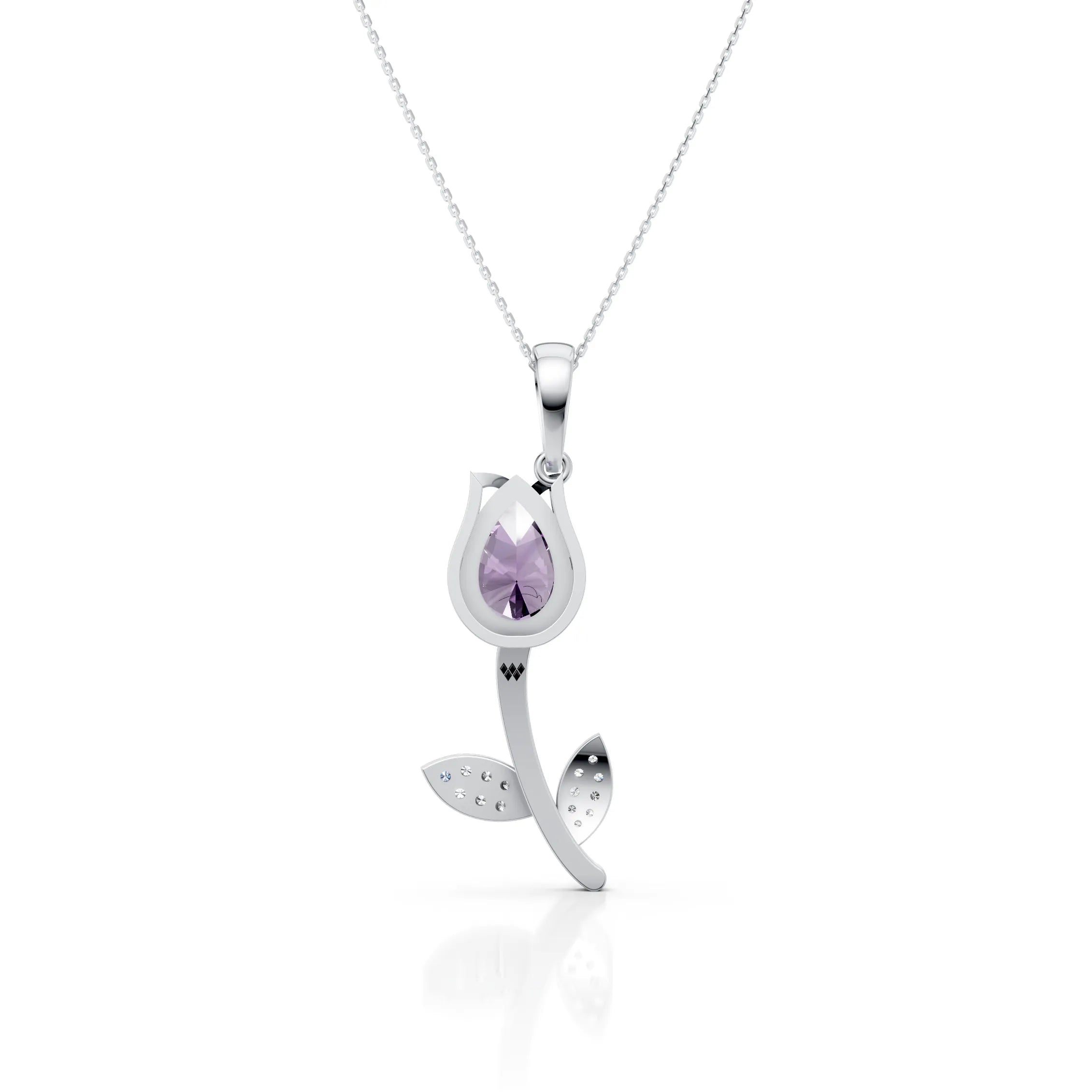 Purple Tulip Pendant