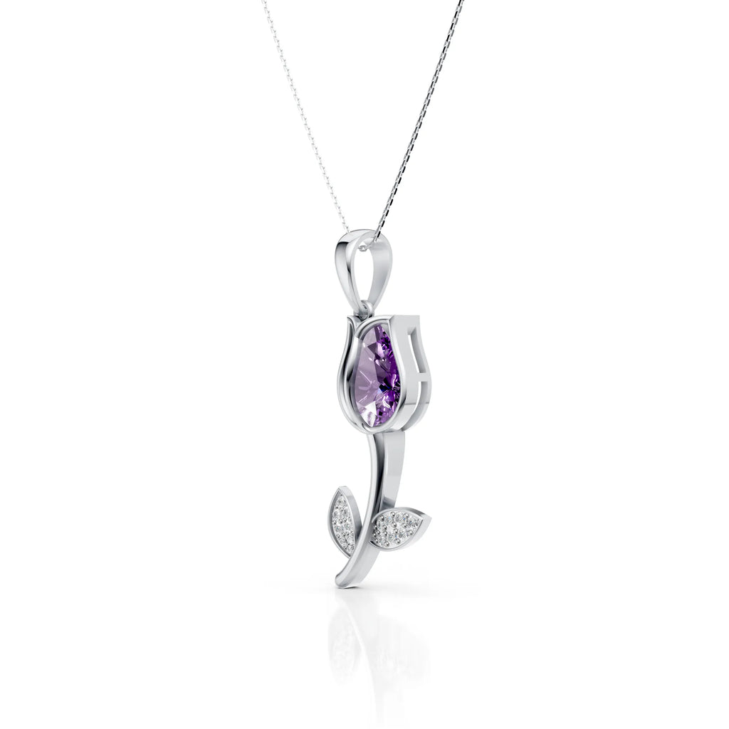 Purple Tulip Pendant