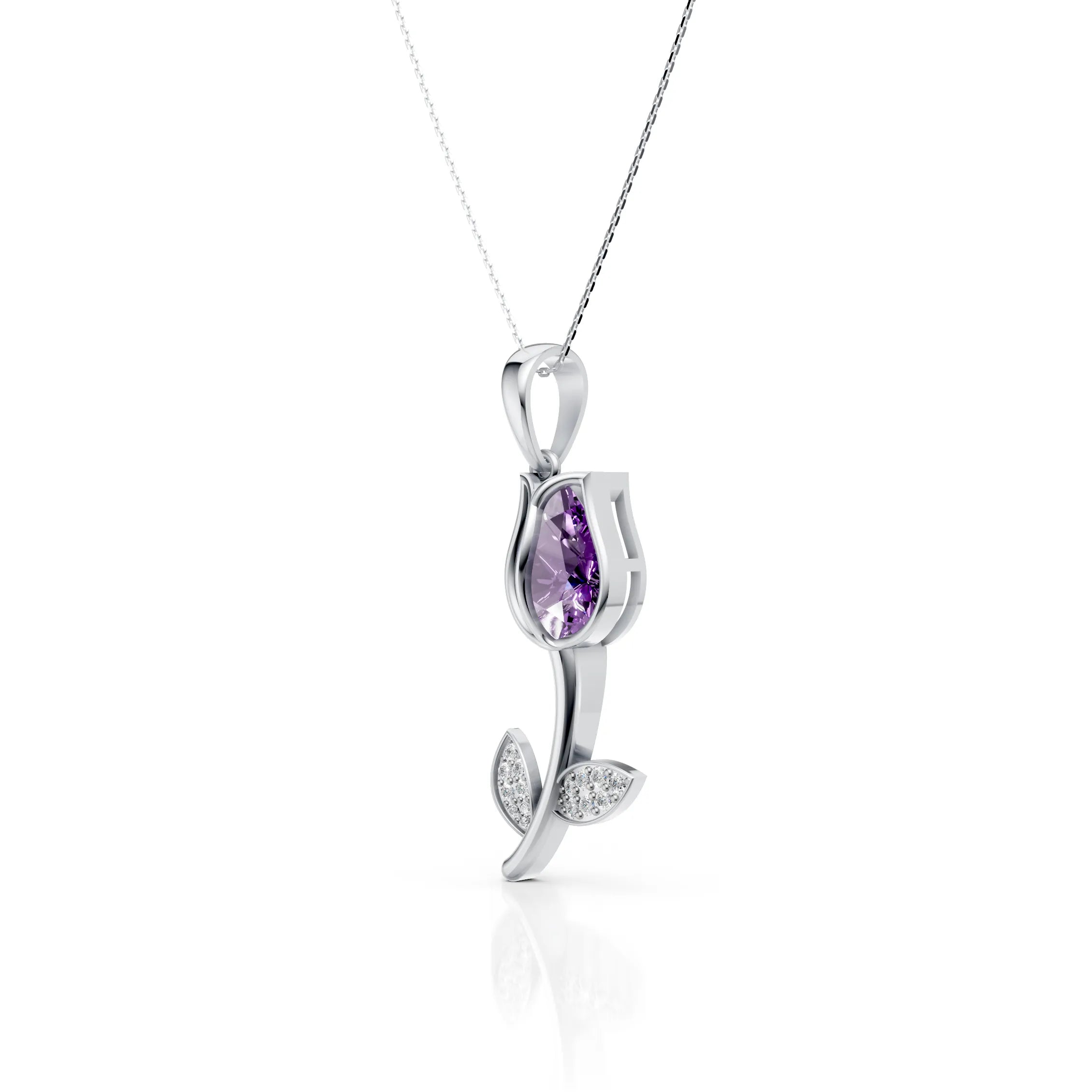Purple Tulip Pendant