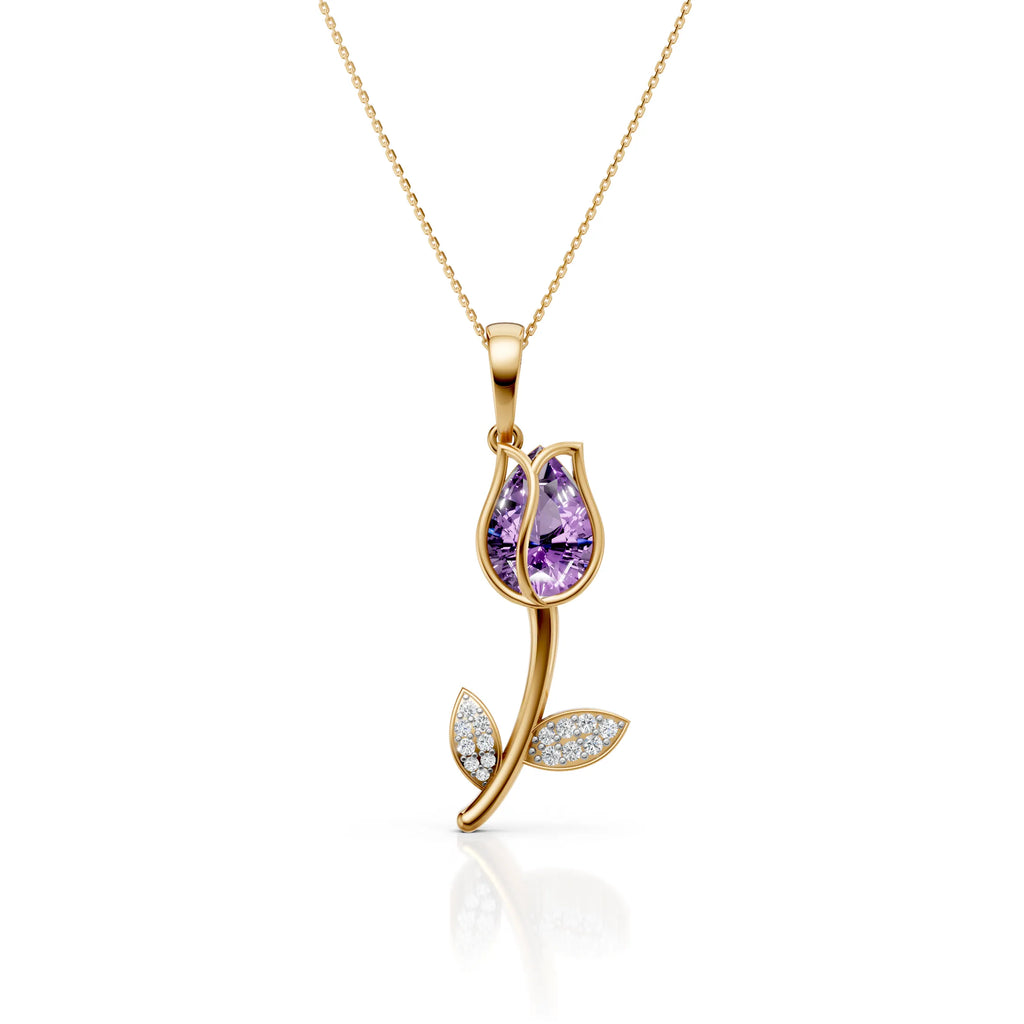 Purple Tulip Pendant