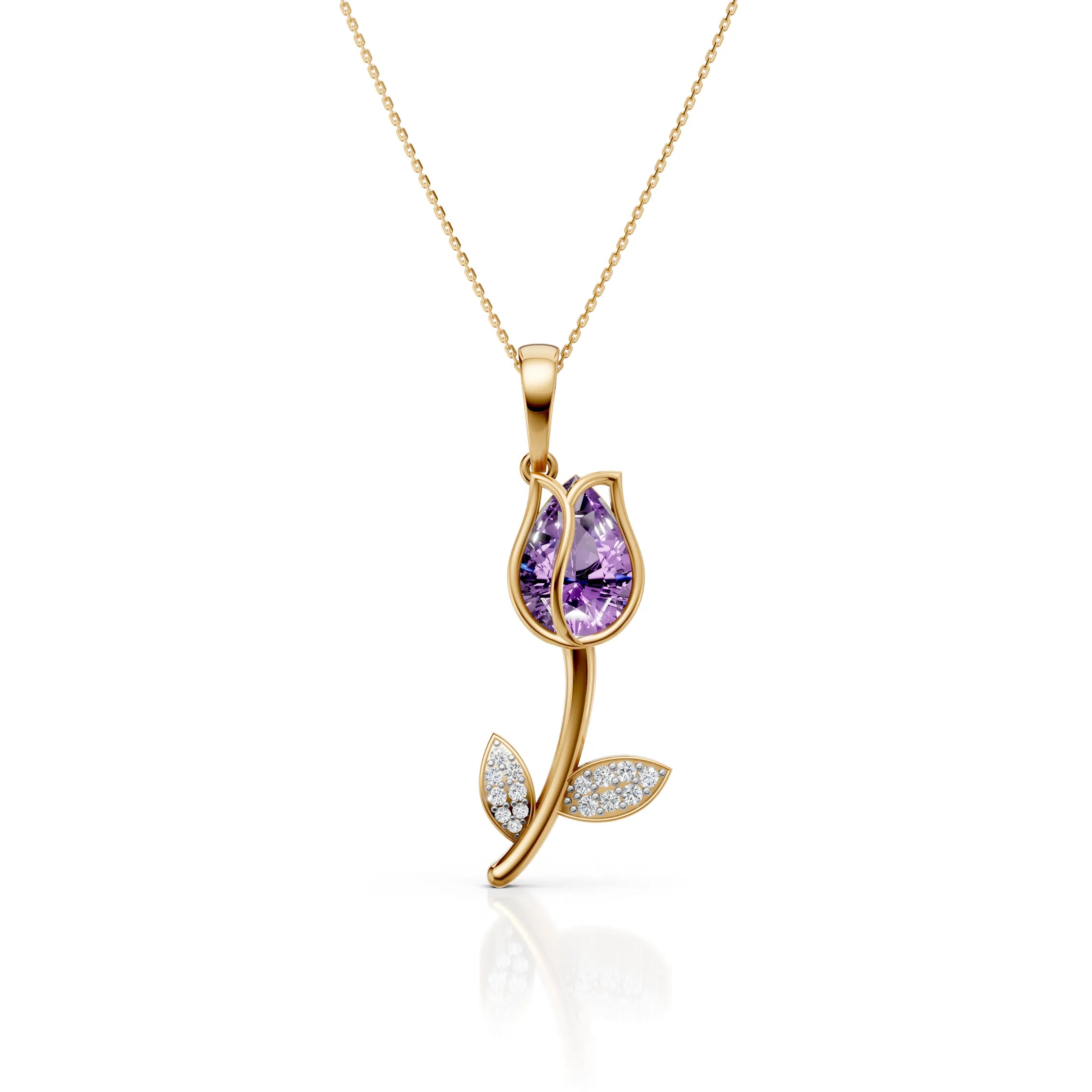 Purple Tulip Pendant