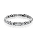 Round Halo Diamond Tennis Bracelet