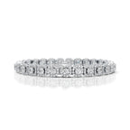 Round Halo Diamond Tennis Bracelet