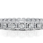 Round Halo Diamond Tennis Bracelet