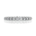 Round Halo Diamond Tennis Bracelet
