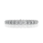 Round Halo Diamond Tennis Bracelet