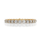 Round Halo Diamond Tennis Bracelet