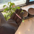 Pink CZ Diamond (Cubic Zirconia) Loose Bracelet - Delicate Elegance in Every Day