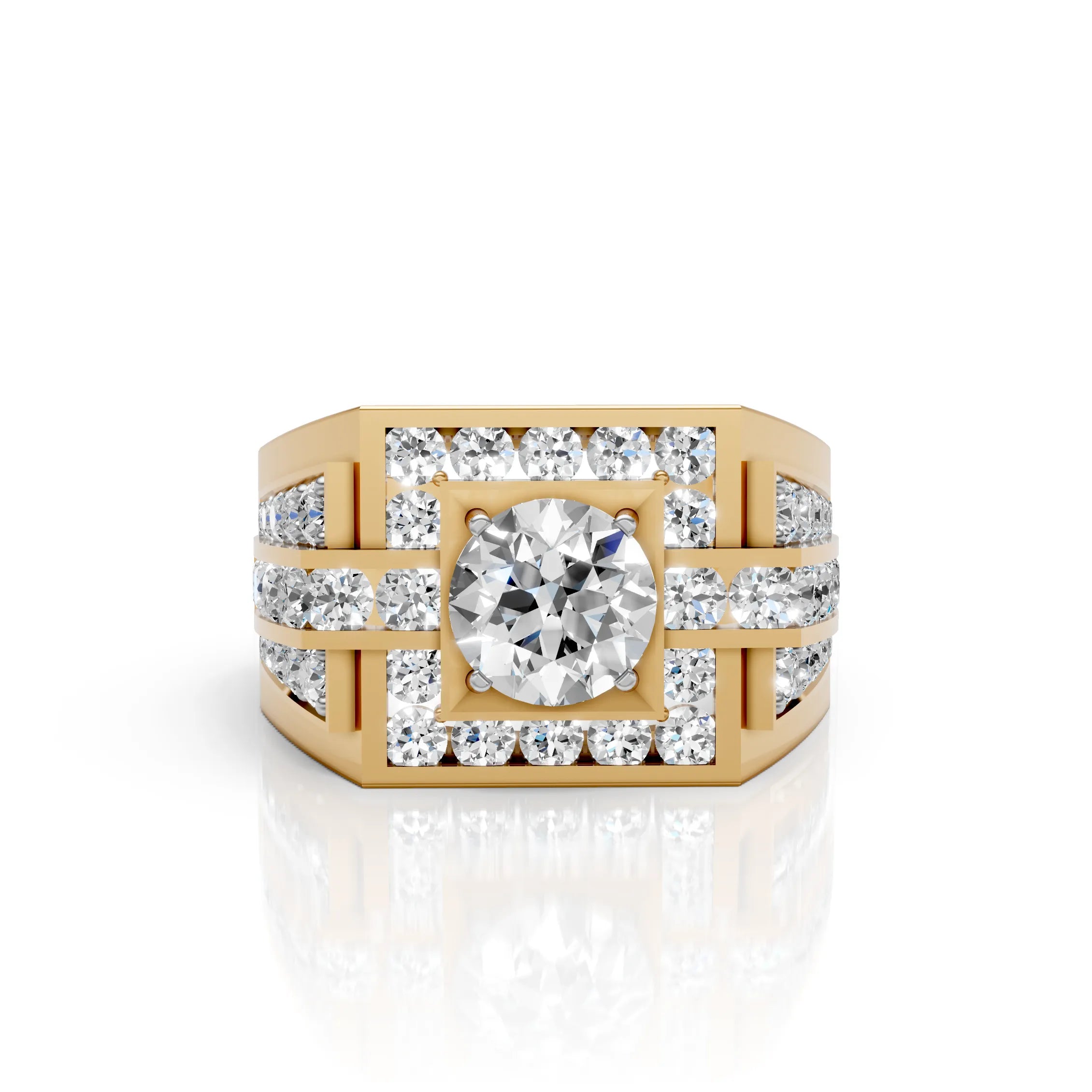 Imperial Fortress Diamond Men's Ring