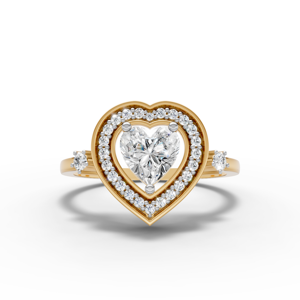 Heart Solitaire Ring
