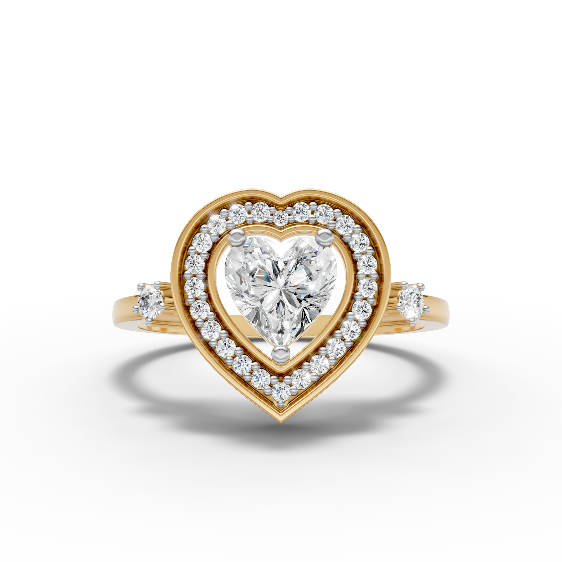 Heart Solitaire Ring