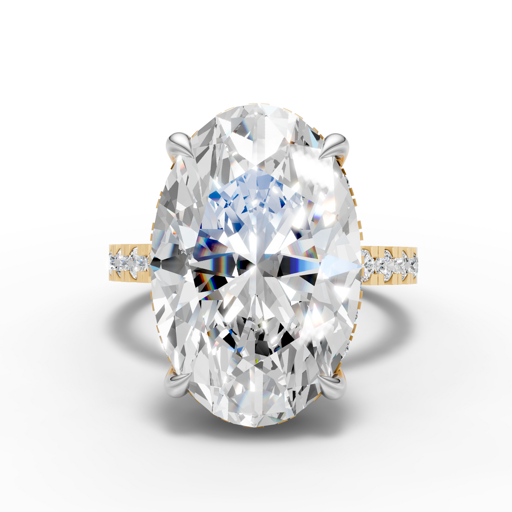 7 CT Oval Cut  Engagement Ring