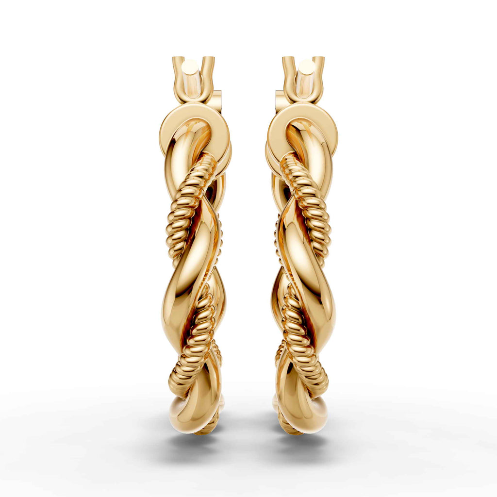 Twisted Rope Hoop Earrings (1 Pair)