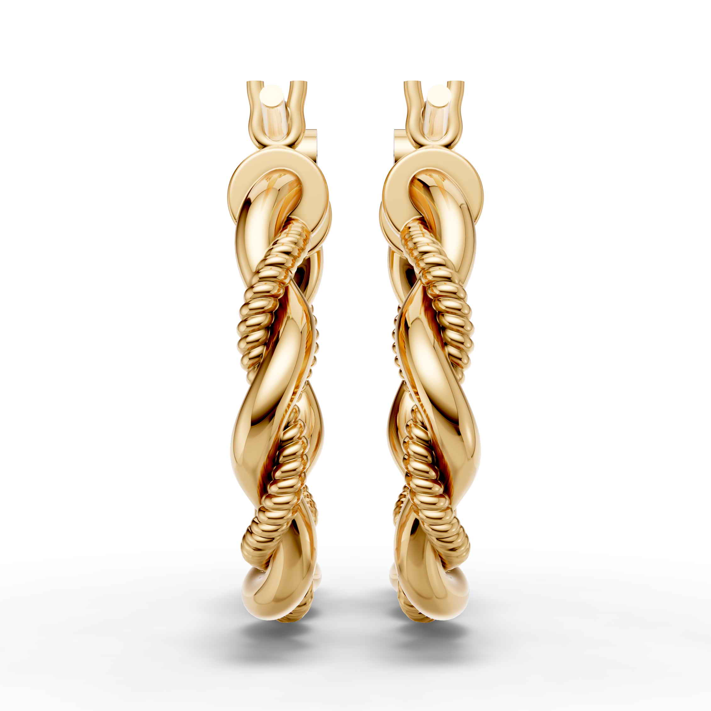 Twisted Rope Hoop Earrings (1 Pair)
