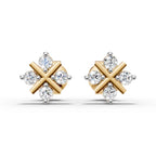 Sparkling Cross Cluster Stud Earrings (1 Pair)