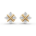 Sparkling Cross Cluster Stud Earrings (1 Pair)