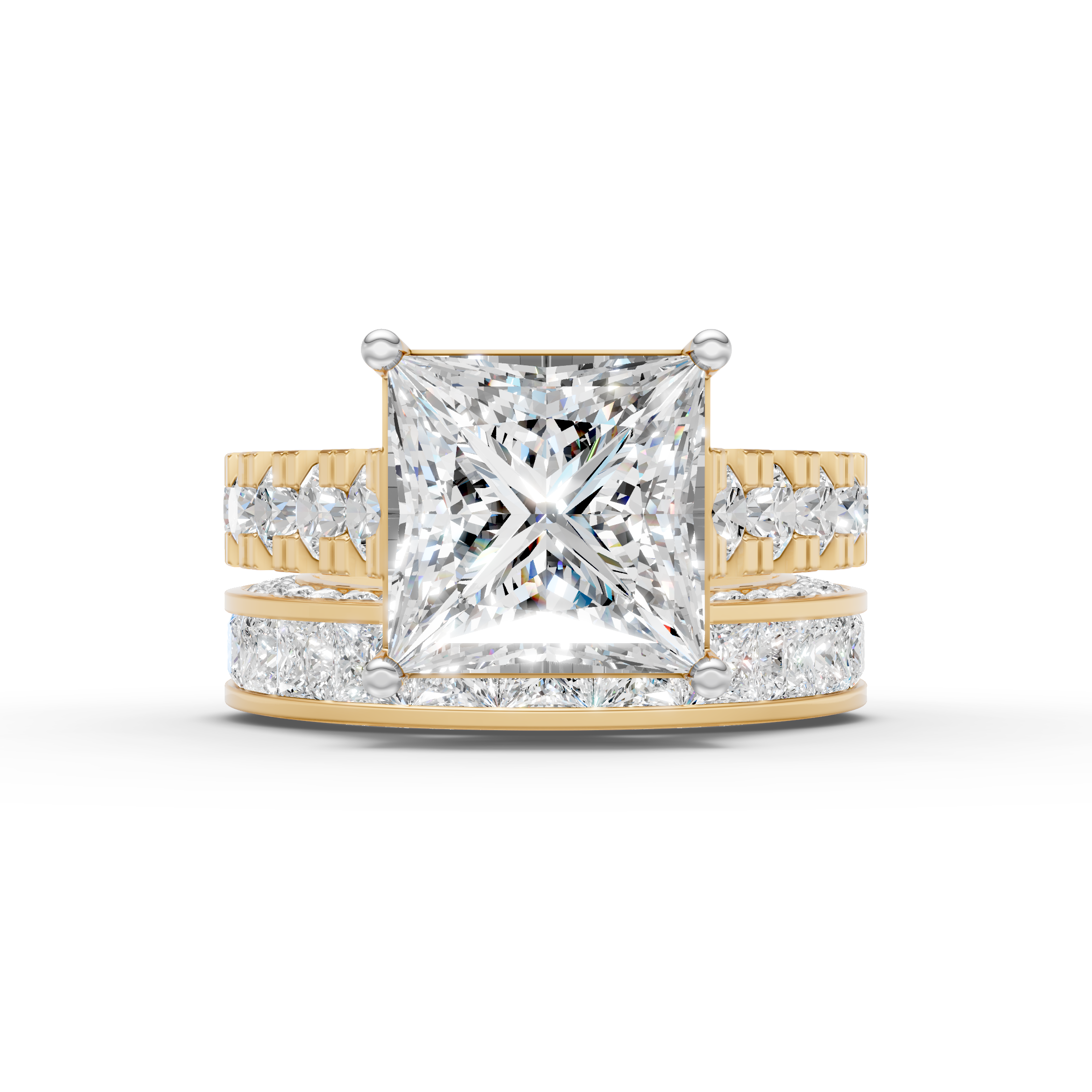 Princess Cut Wedding Ring Set
