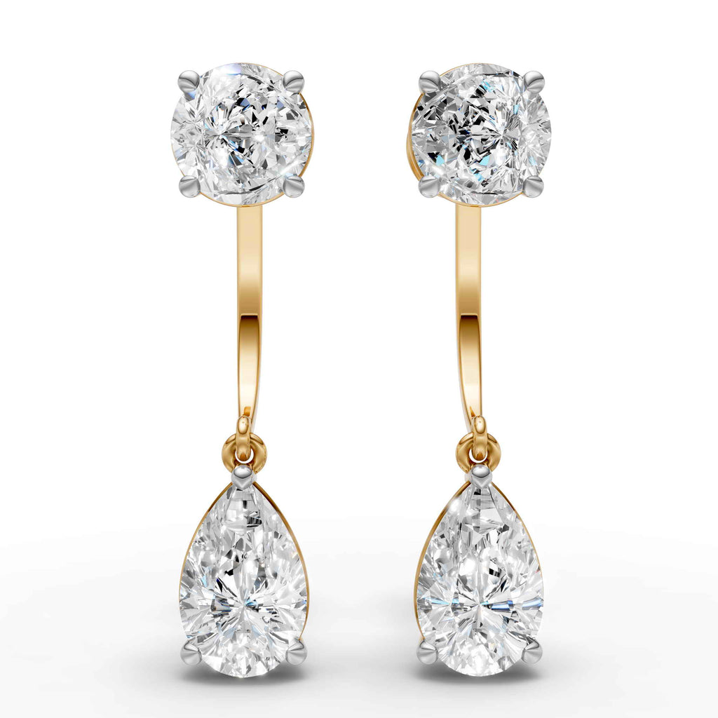 Round & Pear Drop Earring (1 Pair)