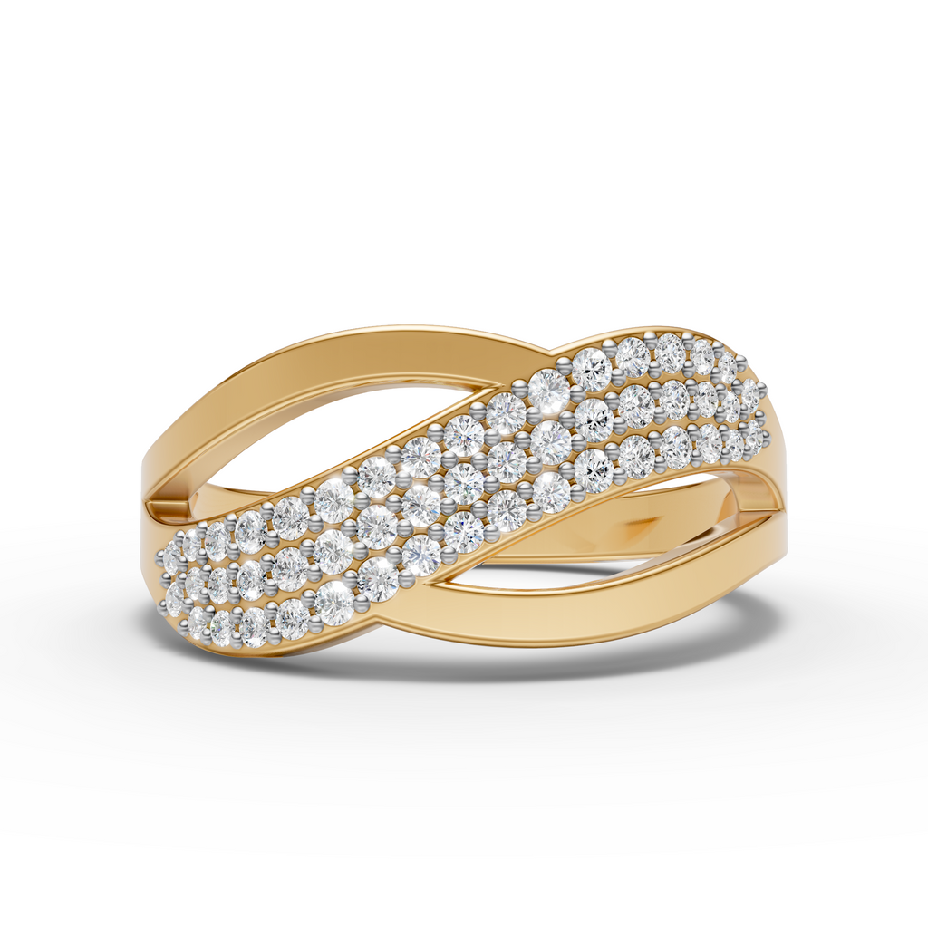 Crossover Diamond Ring