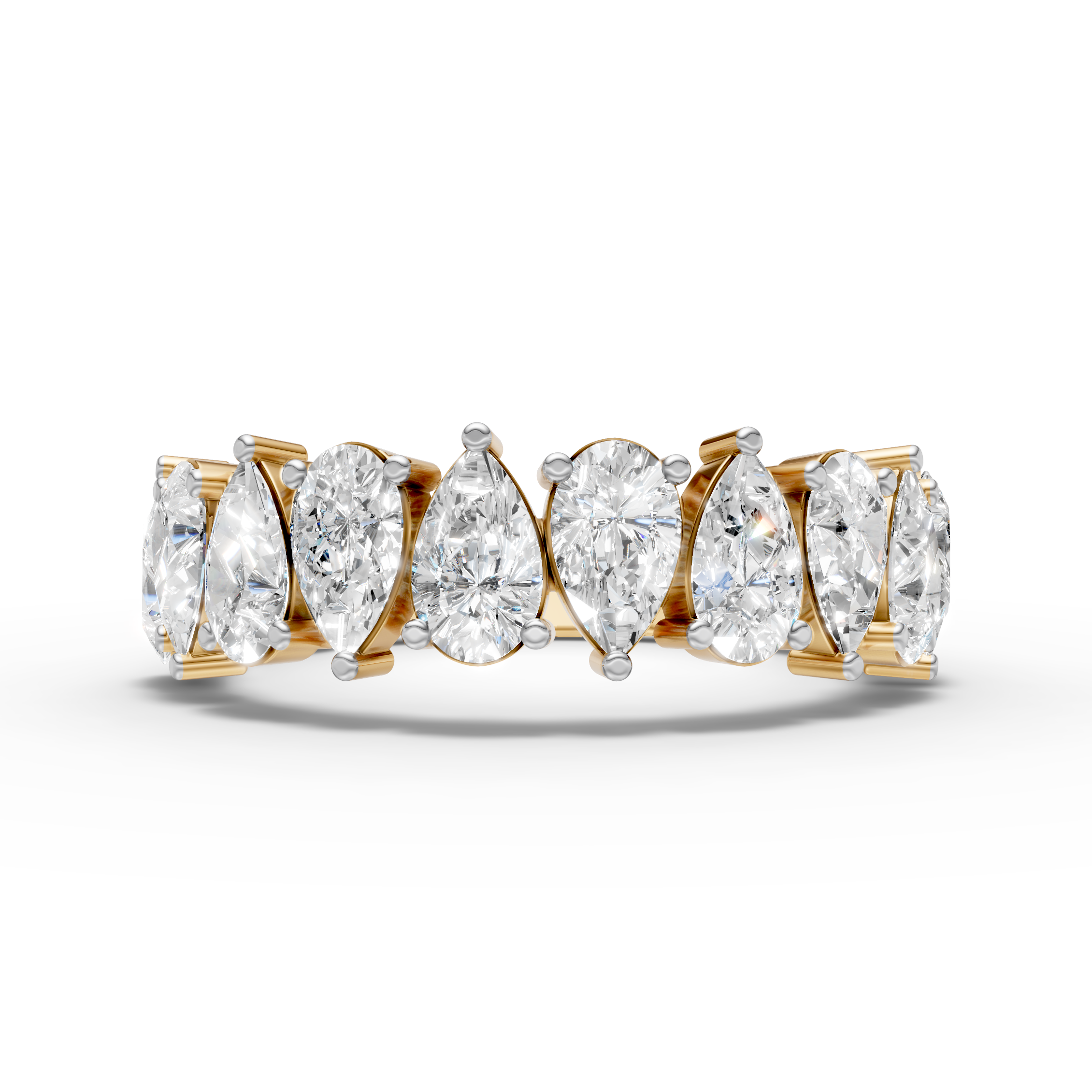 Pear-Cut Eternity Band Ring