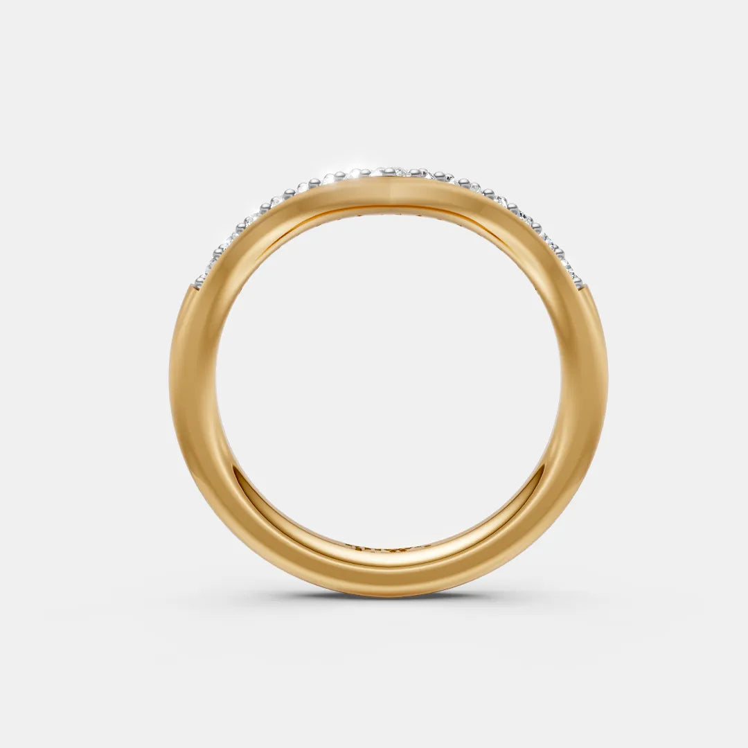 925 Sterling Silver Wishbone Moissanite Diamond Ring