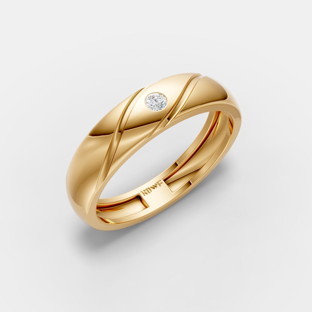 Round Solitaire Band Ring
