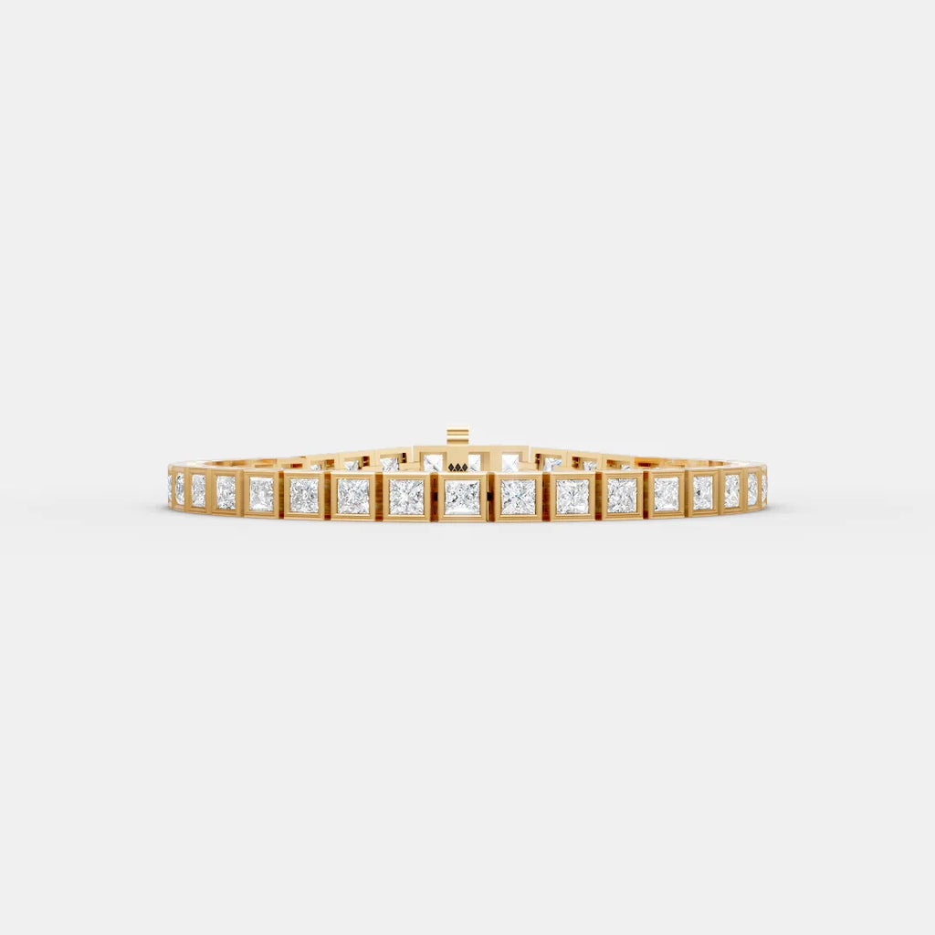 0.25 CT Princess Shaped Tennis Bracelet