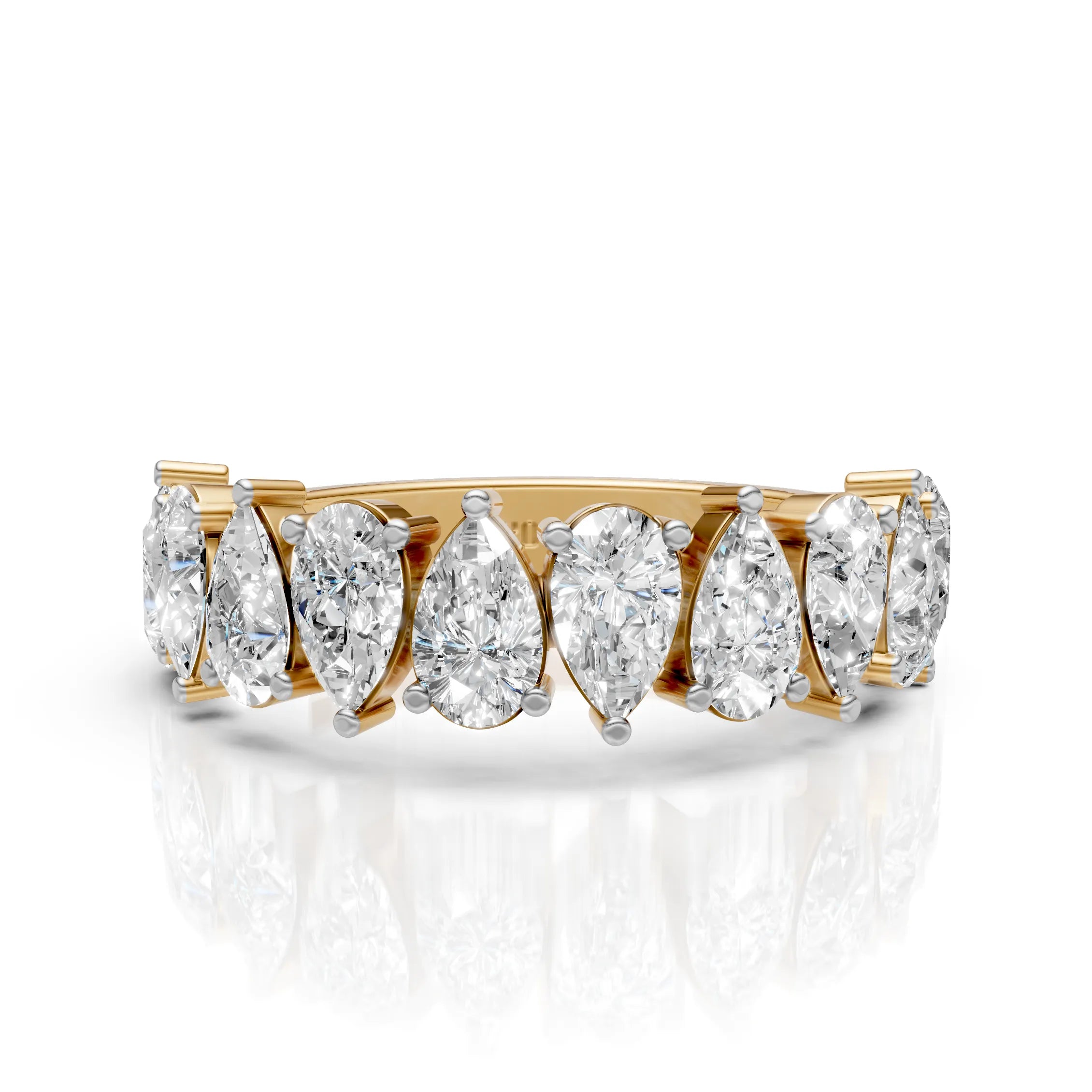Pear-Cut Eternity Band Ring