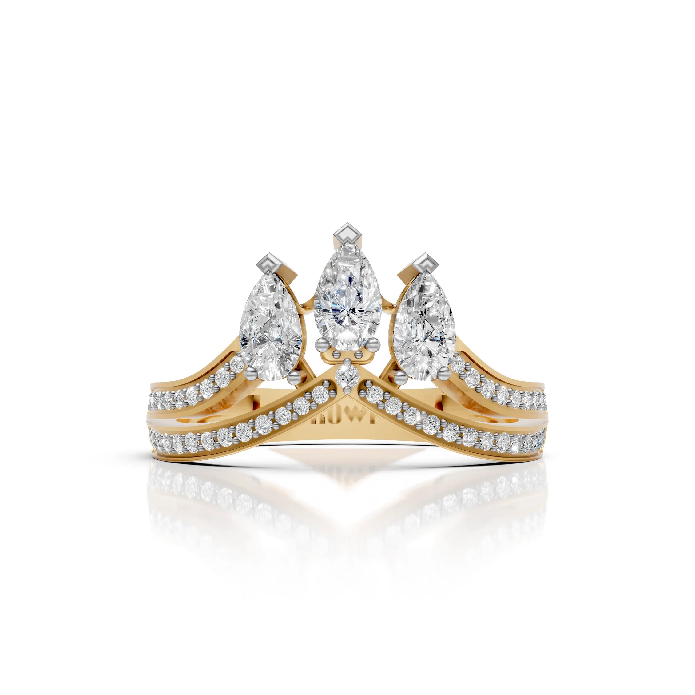 Triple Pear Ring