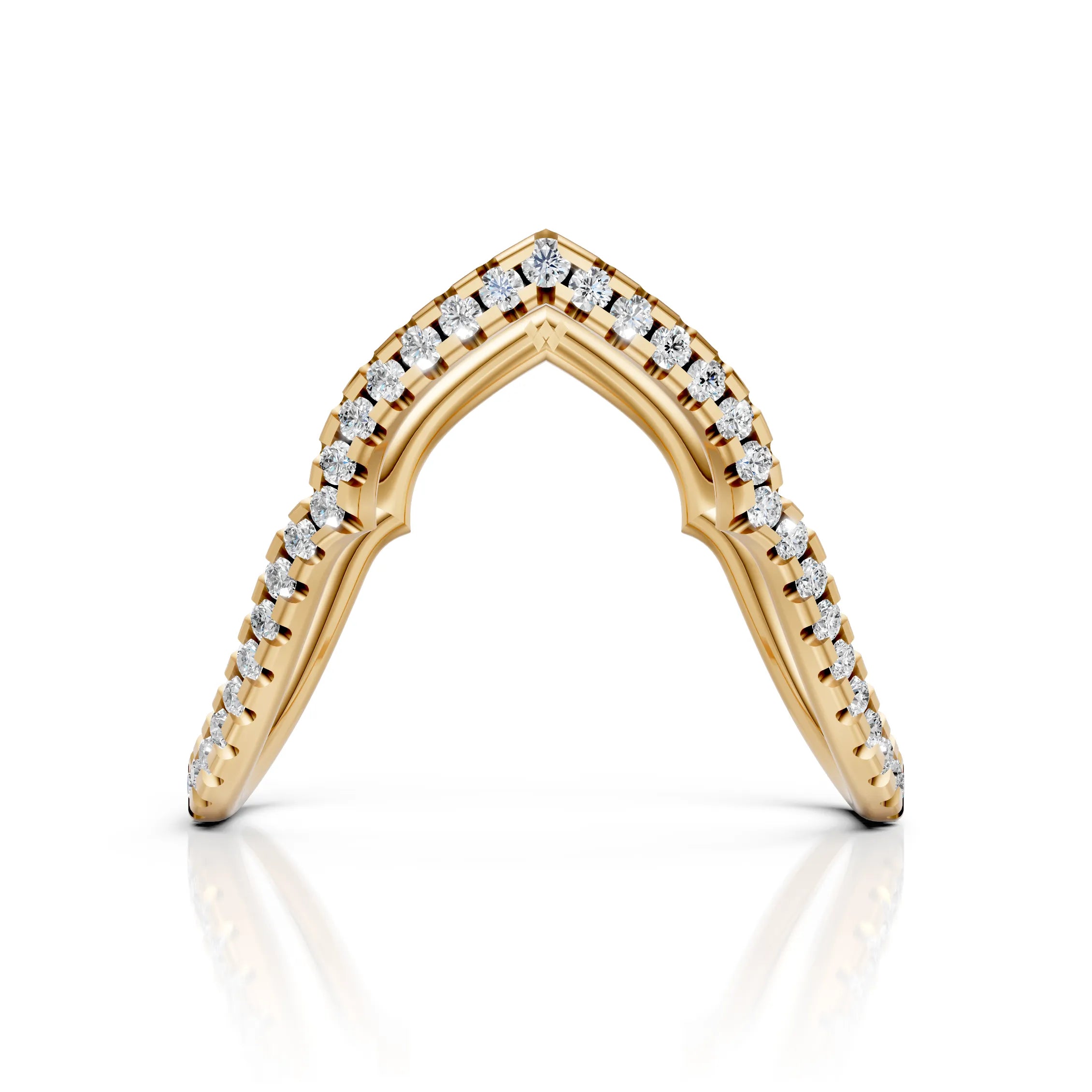 Open Heart Diamond Ring