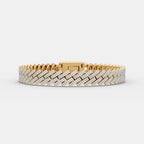 10MM Iced Full White Cuban Bracelet