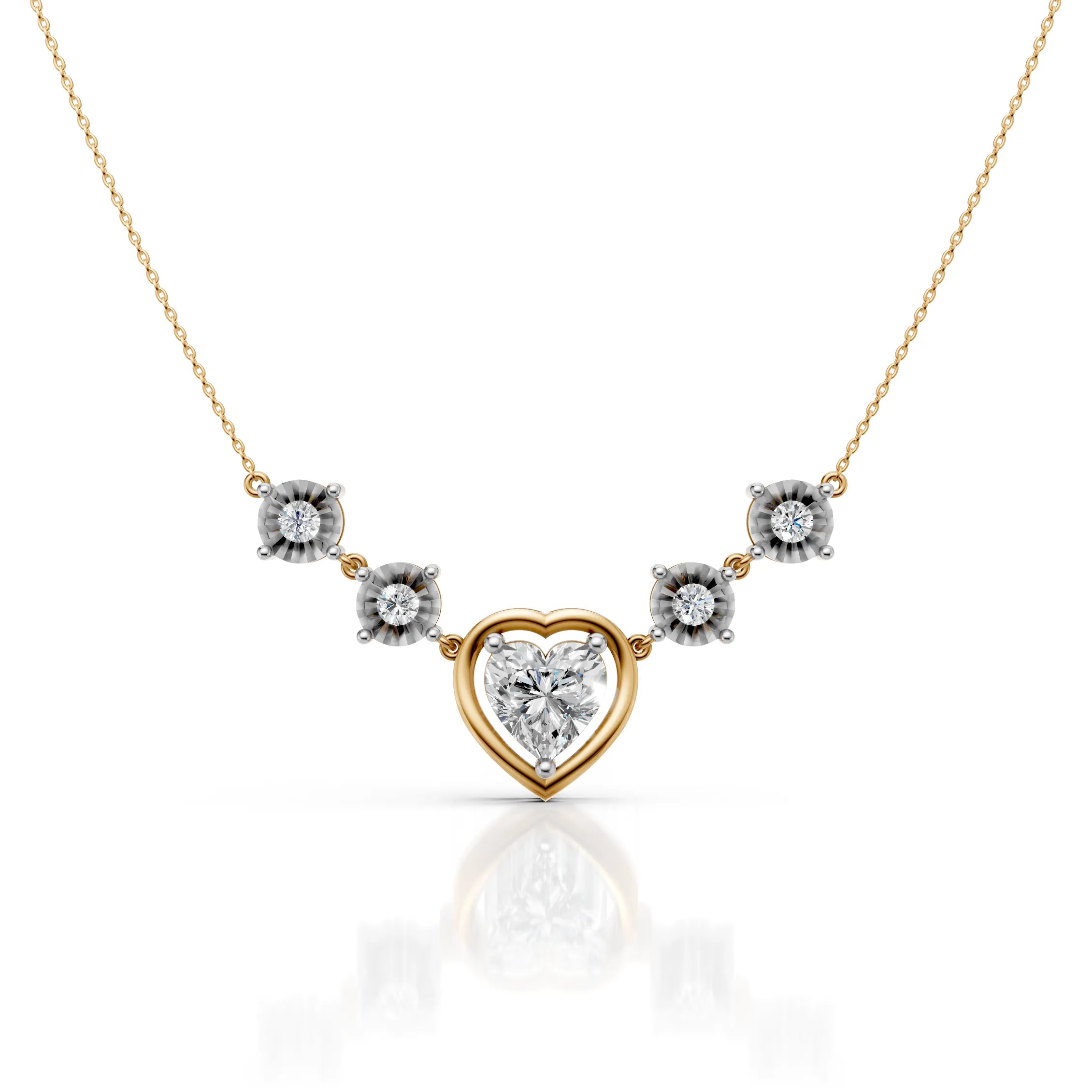 Heart Shaped Diamond Pendant